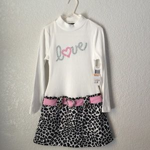 Pink & Violet Girls dress, size 6, brand new